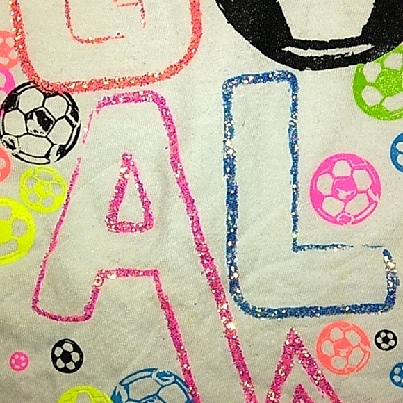 NWT Tween Girls 'So' Criss Cross Keyhole ⚽ Soccor Theme Graphic Tank Top - Picture 7 of 12